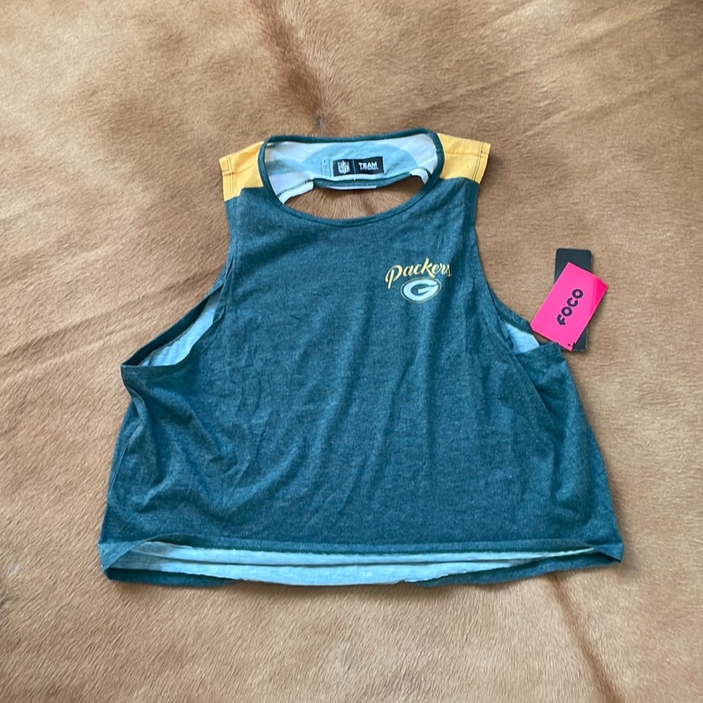 NWT Women's Green Bay Packers Cropped Tank Top